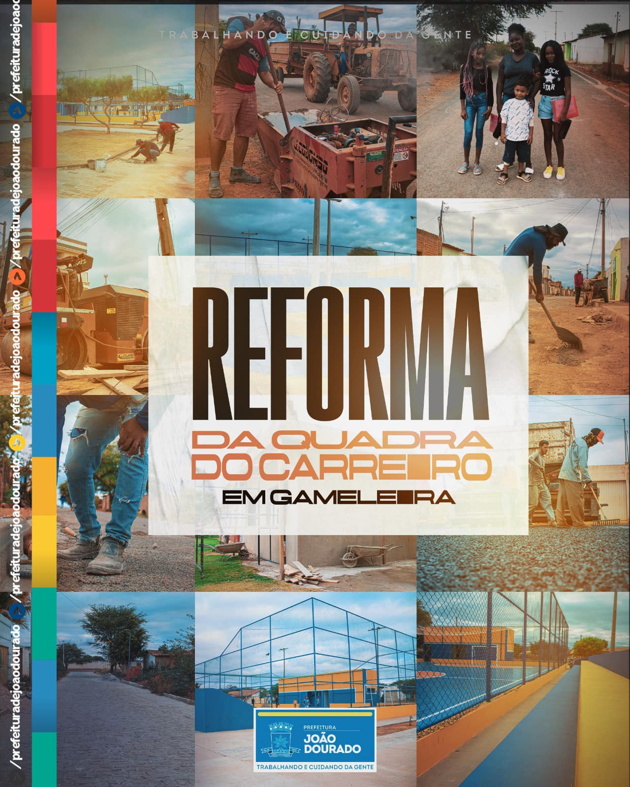 A transformação não para! A Prefeitura está revitalizando a Quadra do Carreiro, no Povoado de Gameleira.