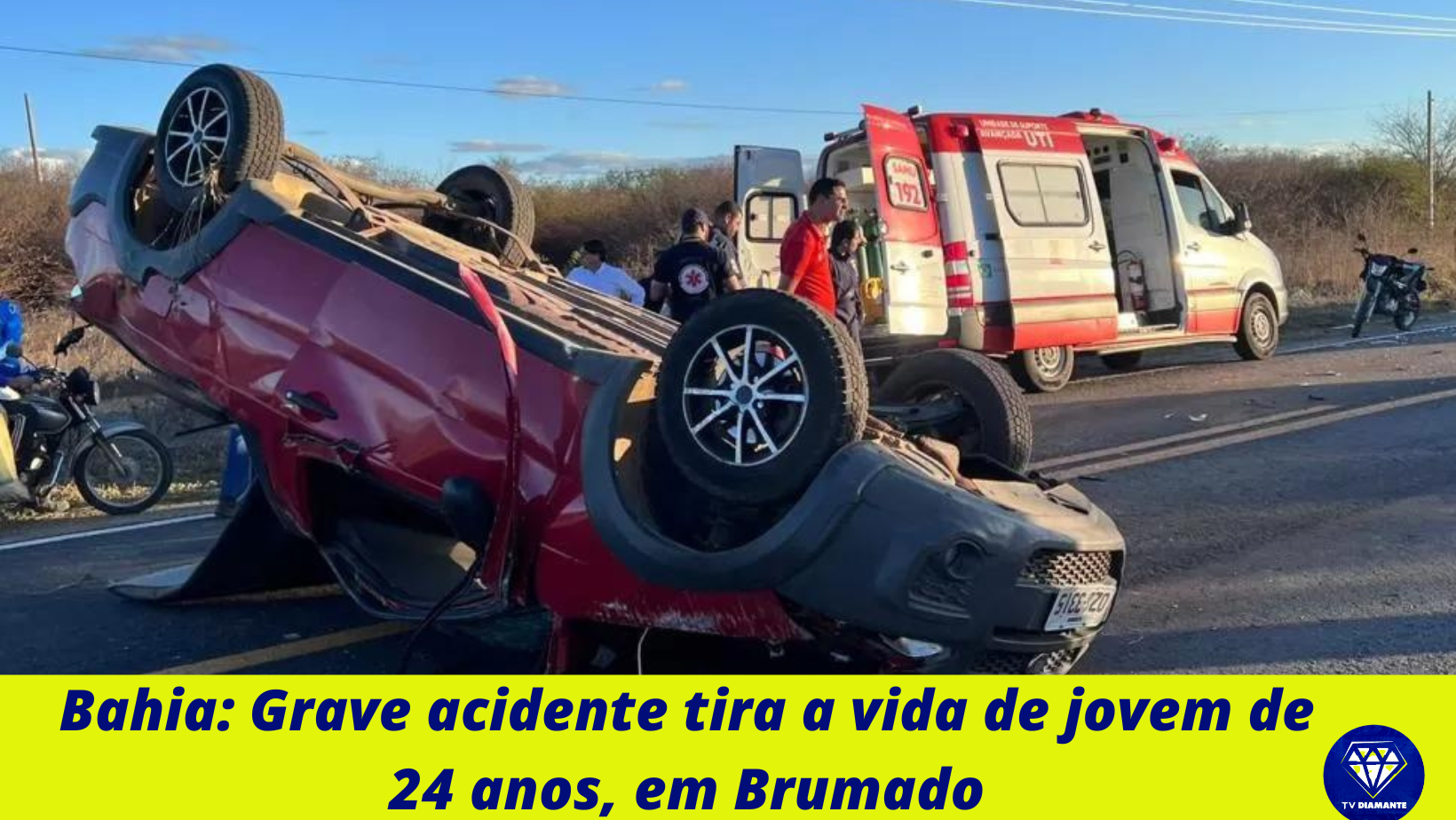 Bahia: Grave acidente tira a vida de jovem de 24 anos, em Brumado