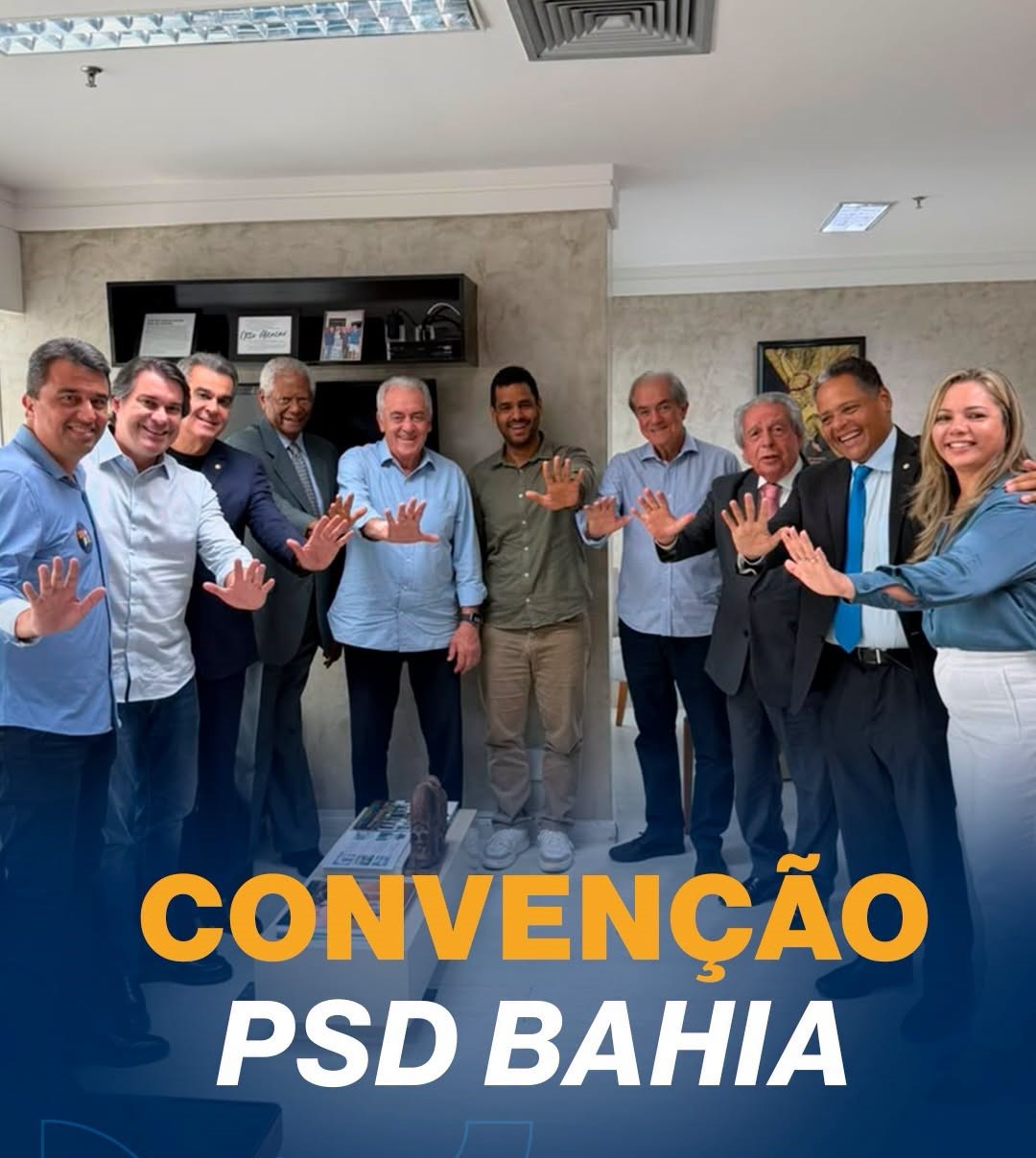 NOTICIAS DA POLITICA:  ​O PSD Bahia realizou nesta segunda-feira (20) sua Convenção Estadual, reunindo lideranças políticas de todas as regiões do estado em um encontro que reafirmou a força da legenda e sua preparação para as próximas eleições.