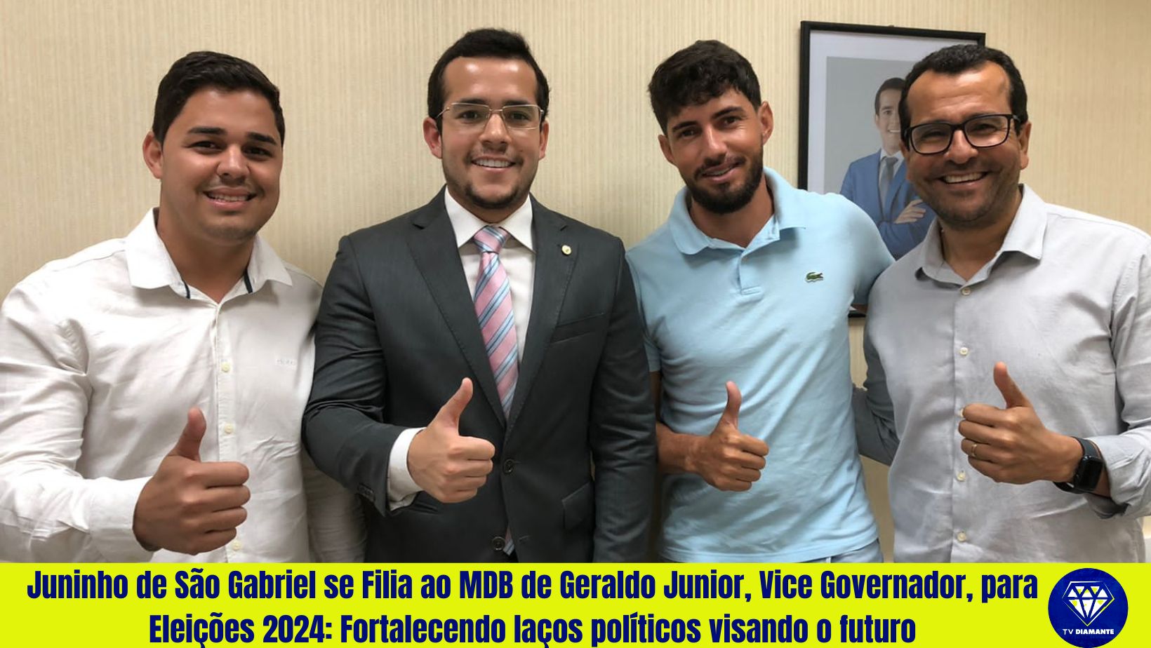 Juninho de São Gabriel se Filia ao MDB de Geraldo Junior, Vice Governador, para Eleições 2024: Fortalecendo laços políticos visando o futuro