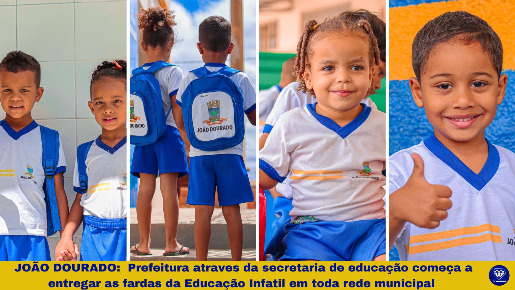 JOÃO DOURADO:  Prefeitura atraves da secretaria de educação começa a entregar as fardas da Educação Infatil em toda rede municipal